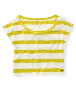 Aeropostale Womens Stripes Lace Pullover Blouse