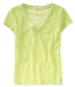 Aeropostale Womens Solid Lace Pullover Blouse