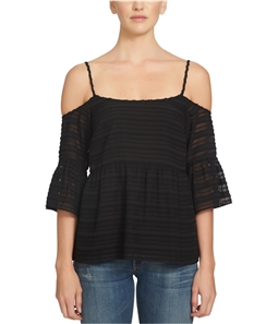 1.STATE Womens Cold Shoulder Knit Blouse