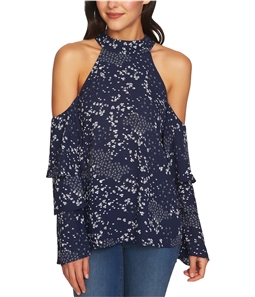 1.STATE Womens Printed Knit Blouse