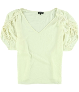 1.STATE Womens Drawstring Sleeve Knit Blouse