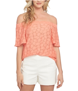 1.STATE Womens Flounce Knit Blouse