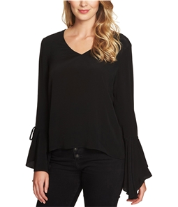1.STATE Womens Cascade-Sleeve Pullover Blouse