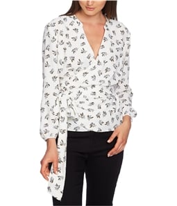 1.STATE Womens Daisy Wrap Blouse