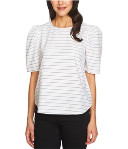 1.STATE Womens Puff Sleeve Knit Blouse