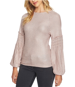 1.STATE Womens Smocked Sleeve Pullover Blouse