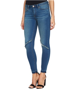 1.STATE Womens Frayed-Detail Skinny Fit Jeans