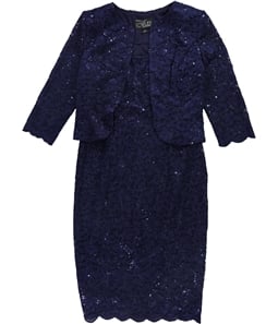 Alex Evenings Womens 2-Piece Sheath Dress
