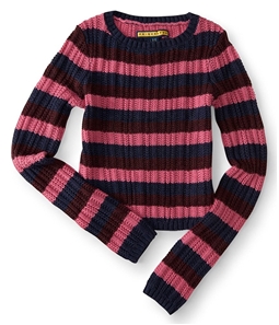 Aeropostale Womens Striped Knit Pullover Sweater