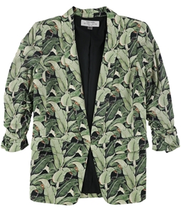Tahari Womens Floral Two Button Blazer Jacket