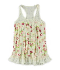 Aeropostale Womens Floral Lace Tank Top