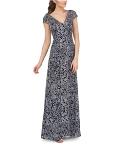JS Collection Womens Embroidered Gown Dress