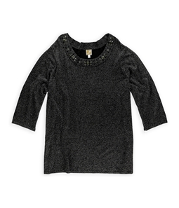 JM Collection Womens Metallic Pullover Sweater