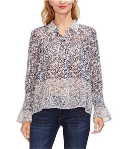 Vince Camuto Womens Tranquil Button Down Blouse