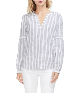 Vince Camuto Womens Nubby Peasant Blouse