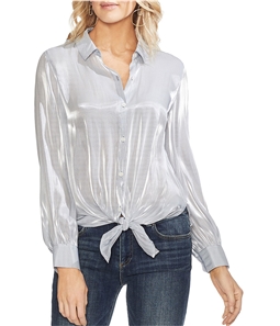 Vince Camuto Womens Tie Front Button Down Blouse