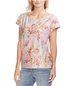 Vince Camuto Womens Sequin Wildflower Pullover Blouse