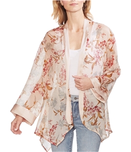 Vince Camuto Womens Printed Kimono Cardigan Jacket