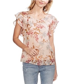 Vince Camuto Womens Wildflower Pullover Blouse