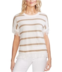 Vince Camuto Womens Textured Stripe Pullover Sweater