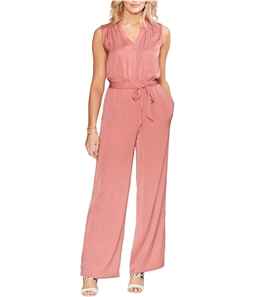 Vince Camuto Womens Rumple Belted Jumpsuit