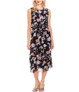 Vince Camuto Womens Floral Midi Dress