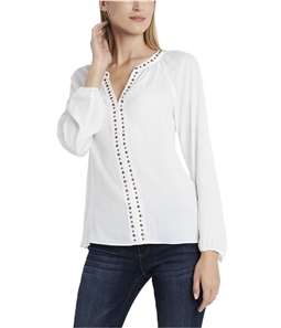 Vince Camuto Womens Studded Pullover Blouse
