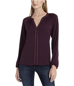 Vince Camuto Womens Studded Pullover Blouse