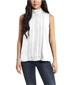 Vince Camuto Womens Lace Detail Pullover Blouse