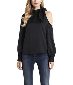 Vince Camuto Womens Solid Cold Shoulder Blouse