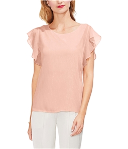 Vince Camuto Womens Sparkle Ruffled Blouse