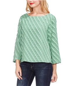 Vince Camuto Womens Scalloped Pullover Blouse