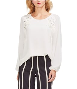 Vince Camuto Womens Laced Shoulders Pullover Blouse
