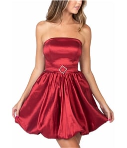 Bee Darlin Womens Embellished Strapless Bubble Dress