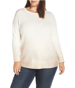 Vince Camuto Womens Ombre Foiled Pullover Sweater