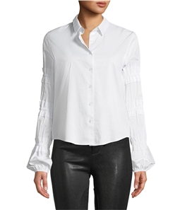 Alexis Womens Ruffle Sleeve Button Up Shirt