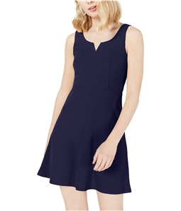 Planet Gold Womens Solid Fit & Flare Dress