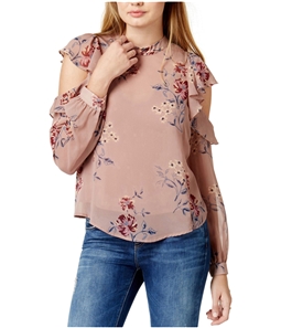 ASTR The Label Womens Sheer Peasant Blouse