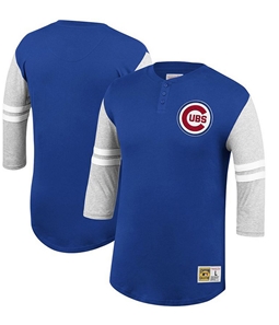 Mitchell & Ness Mens Chicago Cubs Henley Shirt
