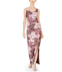 Adrianna Papell Womens Floral Gown Dress