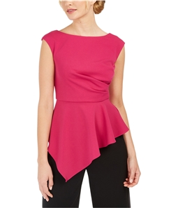 Adrianna Papell Womens Solid Sleeveless Blouse Top