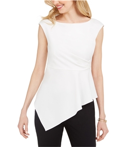 Adrianna Papell Womens Solid Sleeveless Blouse Top
