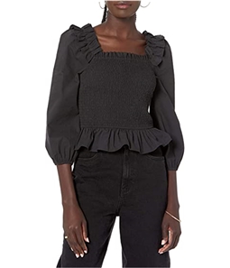 The Drop Womens Marisol Smocked Ruffled Blouse