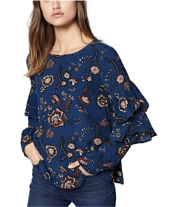 Sanctuary Clothing Womens Tiered Sleeve Pullover Blouse