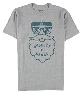 Reebok Mens Respect The Beard Graphic T-Shirt