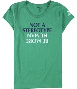 Reebok Womens Not A Stereotype/Be More Human Graphic T-Shirt