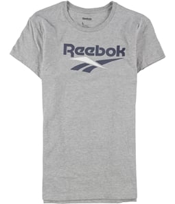 Reebok Womens 2-Tone Linear logo Graphic T-Shirt