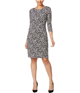 NY Collection Womens Printed A-line Sheath Dress