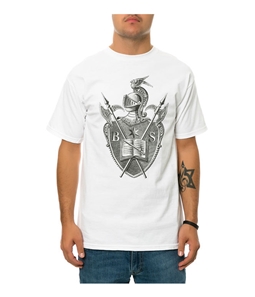 Black Scale Mens the Knighted Crest Graphic T-Shirt