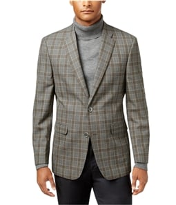 Tommy Hilfiger Mens Grid Two Button Blazer Jacket
